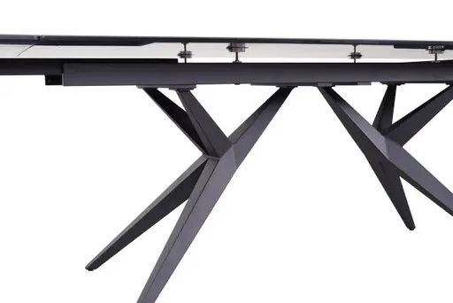 Esstisch MICHELA - ausziehbar, LB ca. 95x180 cm, Keramik, Dunkelgrau