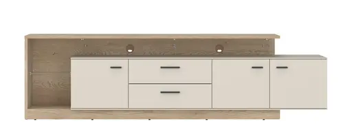 TV-Lowboard - B ca. 236 cm, Kaschmir, Cremona Eiche Torro Nachbildung