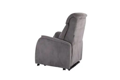 TV-Sessel MARIN - Aufstehhilfe, Relaxfunktion, Kopfteilverstellung, Stoff, Grau