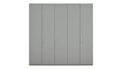 Drehtürenschrank Viana - B. ca. 250 cm, Lack, Steingrau
