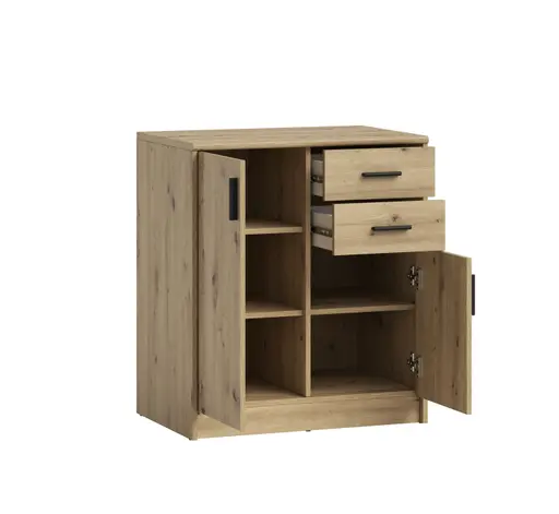 Kommode - B ca. 74 cm, Artisan Eiche Nachbildung