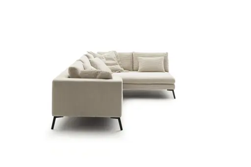 Ecksofa Helmi - 2,5-Sitzer, Ecke rechts, Cord, Creme