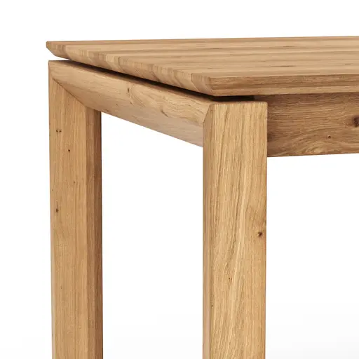 Esstisch Farmingdale - ausziehbar, Platte mit schräger Kante, LB ca. 140x90 cm, Eiche massiv, natur geölt