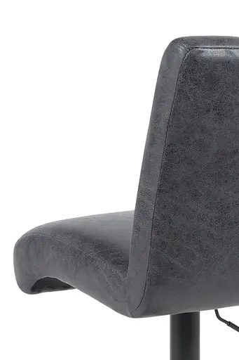 Barhocker - drehbar, höhenverstellbar, Microfaser, Vintage Anthrazit