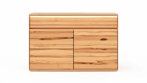Sideboard Hillsboro - inkl. Beleuchtung, Buche/Kernbuche natur, geölt