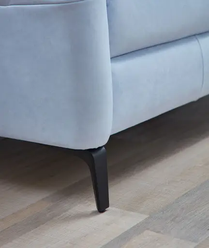 Sofa Mendoza - 2-Sitzer, Leder, Eisblau