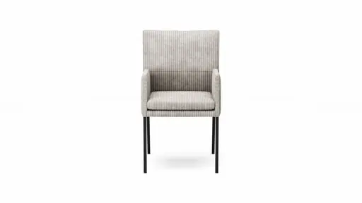 Armlehnstuhl Carry - Stoff, Natur