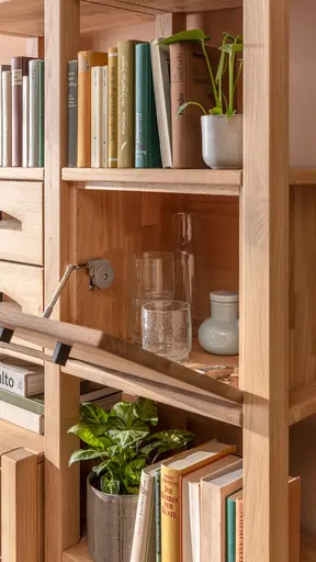 Wohnwand Elara - Eiche massiv, legno geölt