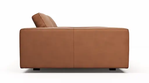 Sofa Aprino 1 - 3,5-Sitzer XXL, Dickleder, Cognac, Armlehne Block breit