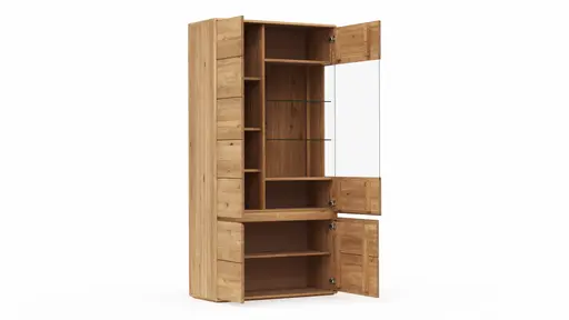 Vitrine Hillsboro - Wildeiche natur, geölt