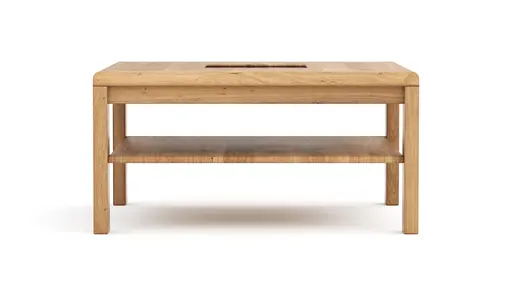 Couchtisch Cartago Soft - BHT ca. 90x45x90 cm, Wildeiche massiv, natur geölt