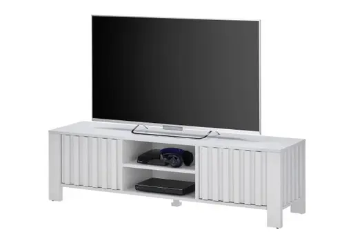 TV-Lowboard - B ca. 154 cm, Weiß