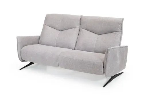 Sofa - 3-Sitzer, Kopf/Fußteil verstellbar, Stoff, Grau