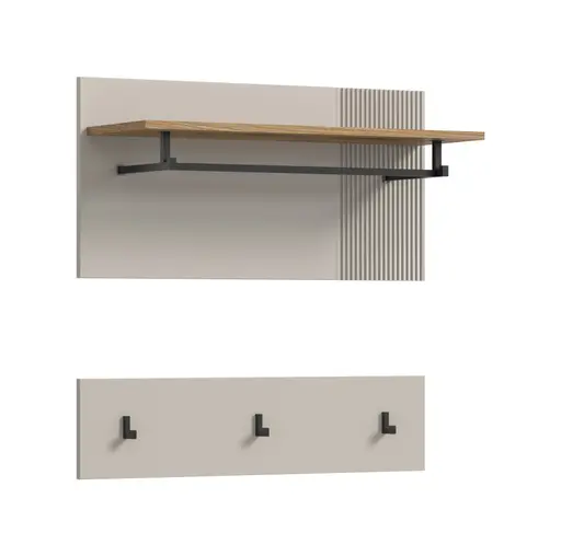 Garderobenpaneele - B ca. 80 cm, Kaschmir, Evoke Eiche Nachbildung