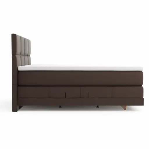 Boxspringbett Alpin Luxe - inkl. Kopf- und Fußteil verstellbar, Liegefläche ca. 160x200 cm, Stoff, Dunkelbraun
