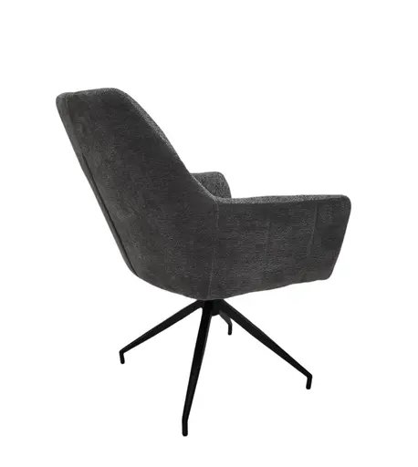 Armlehnstuhl MARYBEL - drehbar, Stoff, Grau