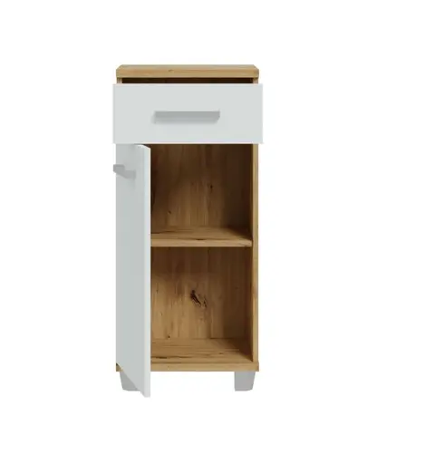 Kommode- Eiche Dekor, Hellgrau