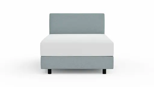 Boxspringbett Valencia - Liegefläche ca. 120x200 cm, Stoff, Hellblau