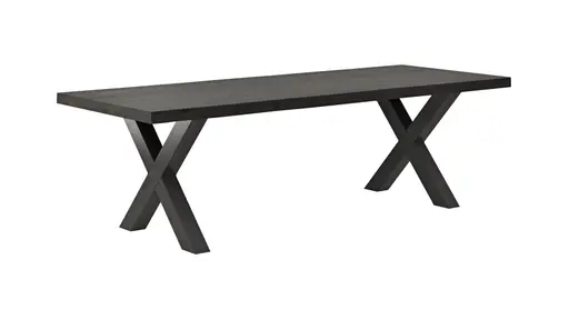 Esstisch Clifton - LB ca. 260x100 cm, Zerreiche massiv, Smoke