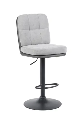 Barhocker - drehbar, höhenverstellbar, Microfaser, Grau, Vintage Anthrazit