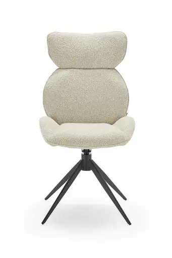 Stuhl MIRNA - drehbar, Stoff, Beige