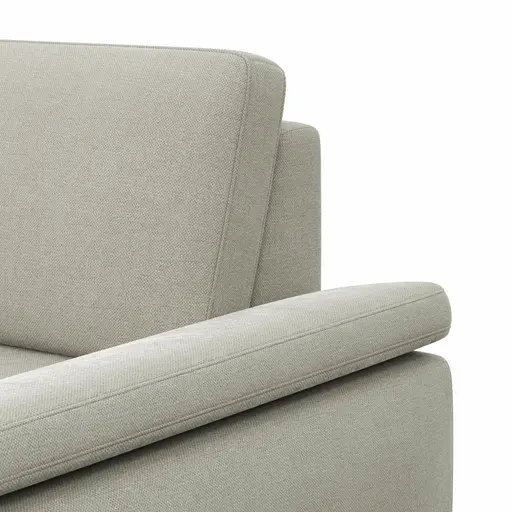 Ecksofa Houston - Longchair groß links mit 1,75-Sitzer, inkl. Sitztiefenverstellung und Armlehne klappbar, Stoff, Natur