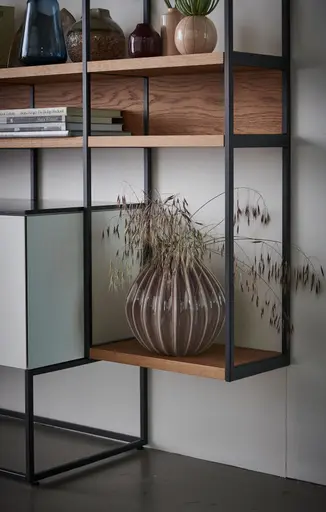 Wohnwand Catona - Lack matt, Weiß