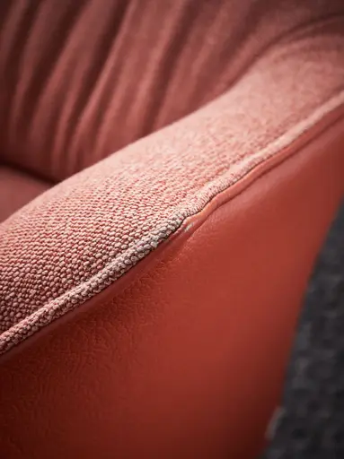 Relaxsessel Girona -  inklusive motorischer Relaxfunktion, Stoff, Leder, Rose