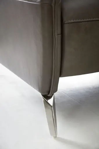 Sofa La Paz - 2,5-Sitzer, Kopfteil verstellbar, Leder, Graphit