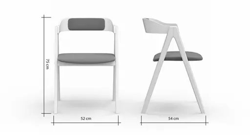 Armlehnstuhl Edge - Buche, Weiß