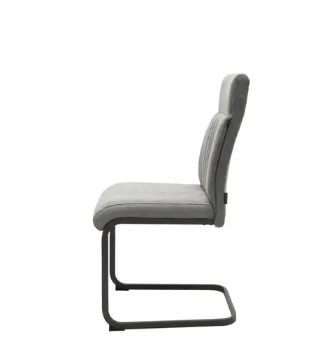 Freischwinger MAIDA - Stoff, Silberfarben