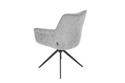 Armlehnstuhl MAIKE - drehbar, Stoff, Hellgrau