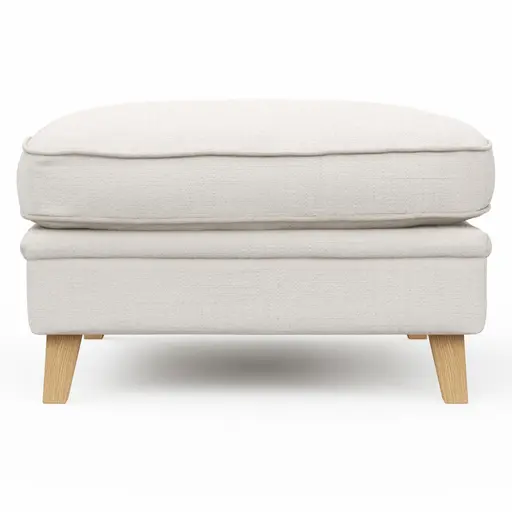 Hocker Mapleton - Stoff, Creme