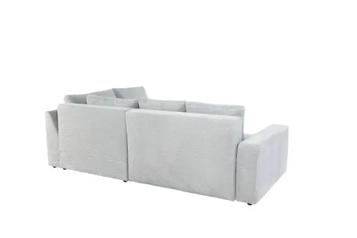 Ecksofa JANIS - 2,5-Sitzer, Ecke rechts inkl. Schlaffunktion , Stoff, Hellgrau