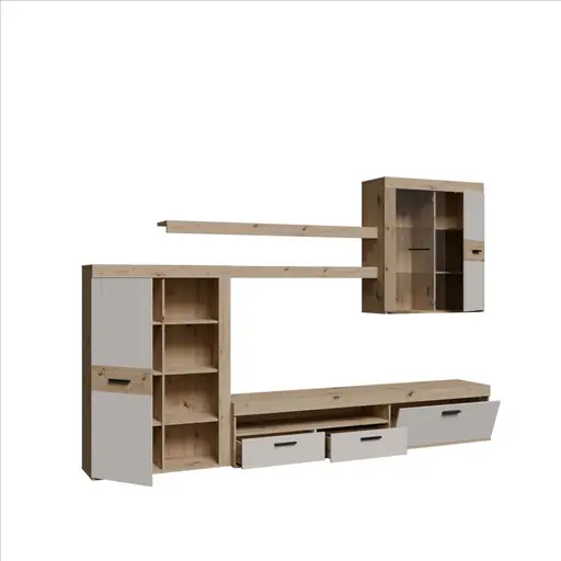 Anbauwand FRANA- Eiche Dekor, Sand