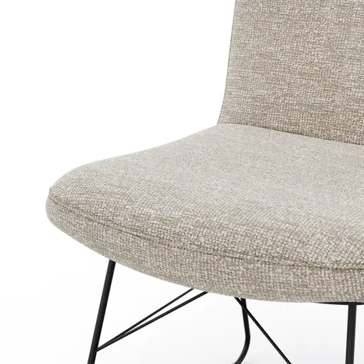 Stuhl Kamari - Stoff, Graubeige