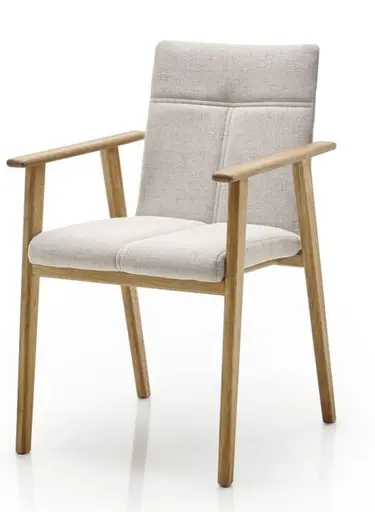 Armlehnstuhl - Stoff, Creme