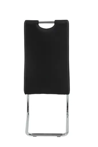 Freischwinger - Kunstleder, Schwarz