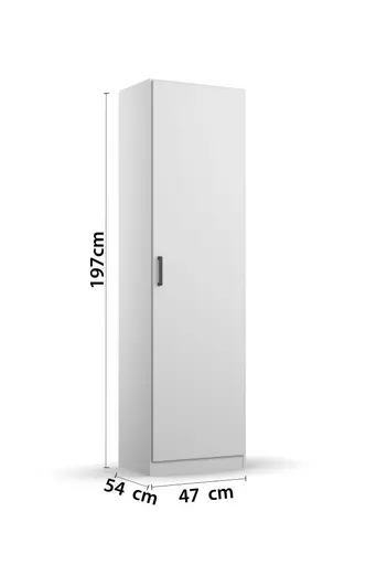 Drehtürenschrank RHONDA- B ca. 47 cm, Weiß