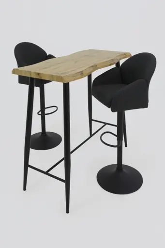 Barhocker - drehbar, höhenverstellbar, Stoff, Anthrazit