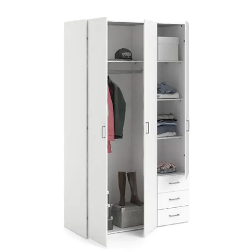 Drehtürenschrank- B ca. 116 cm, Weiß