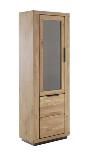 Vitrine - B ca. 72 cm, Wildeiche massiv geölt