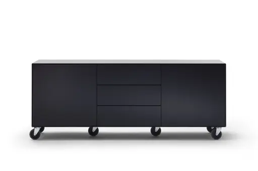 Sideboard Edge - Lack, Schwarz