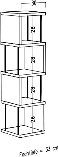 Regal - B ca. 33 cm, Weiß