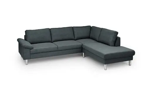 Ecksofa COOL - 2,5-Sitzer mit Ecke rechts, Stoff, Anthrazit