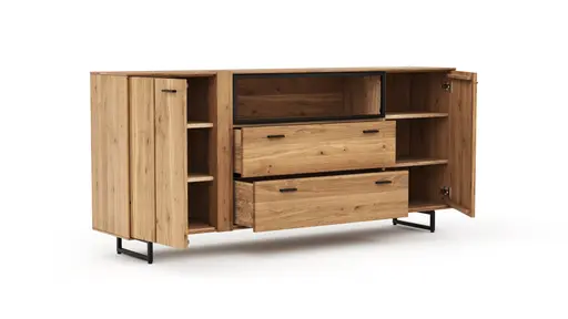 Sideboard Blackpool - Eiche massiv, natur geölt