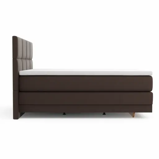 Boxspringbett Alpin Luxe - Liegefläche ca. 160x200 cm, Stoff, Dunkelbraun