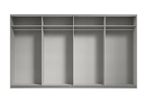 Schwebetürenschrank RIKK- B ca. 361 cm, Champagner, Spiegel