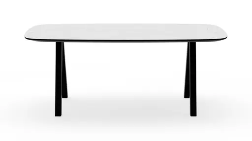 Esstisch Jari - LB ca. 200x95 cm, Keramik, Weiß