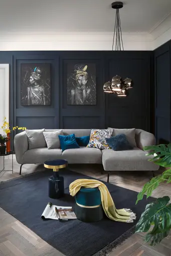 Hocker Svala B - Velour, Grün